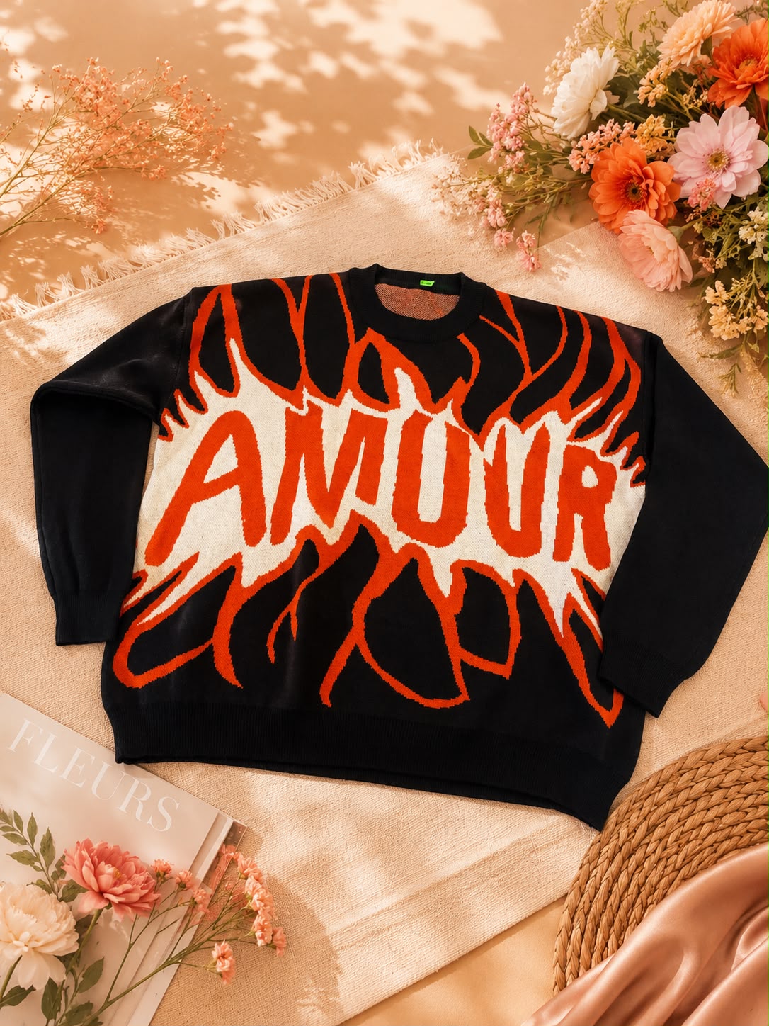 sweater-tejido-oversize-naranja-y-negro